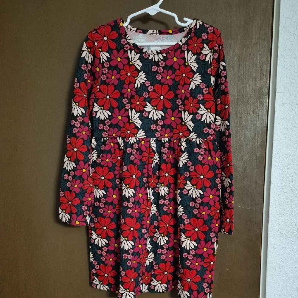 Cotton On Floral Kids Dress - Red and Pink